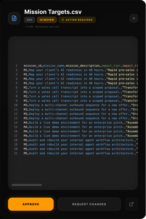 Artifact Viewer showing code history and approval status